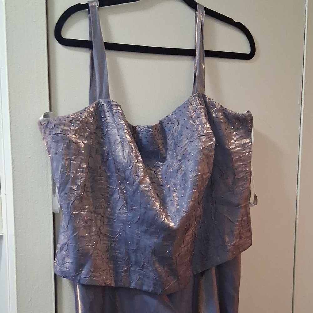 David's Bridal Midnight Blue Gown W/ JACKET 18W